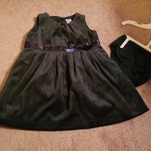 9 month green velvet dress